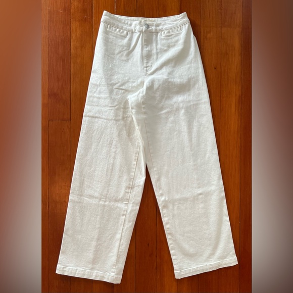 NWOT Madewell Curvy Emmett Wide-Leg Jean in Tile White: Welt Pocket Edition- 26 - Picture 6 of 9